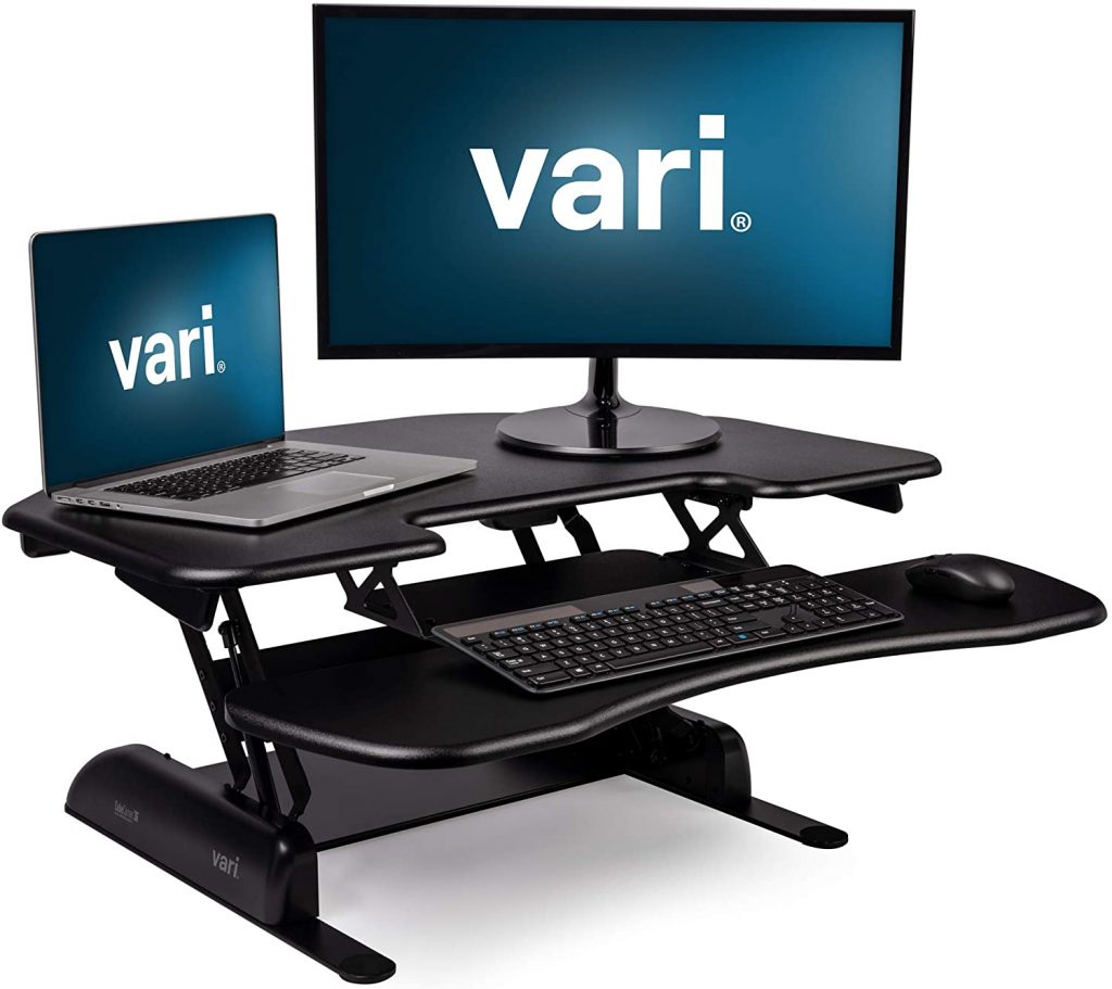 Varidesk Cube Corner Height Adjustable Portable Standing Desk Converter