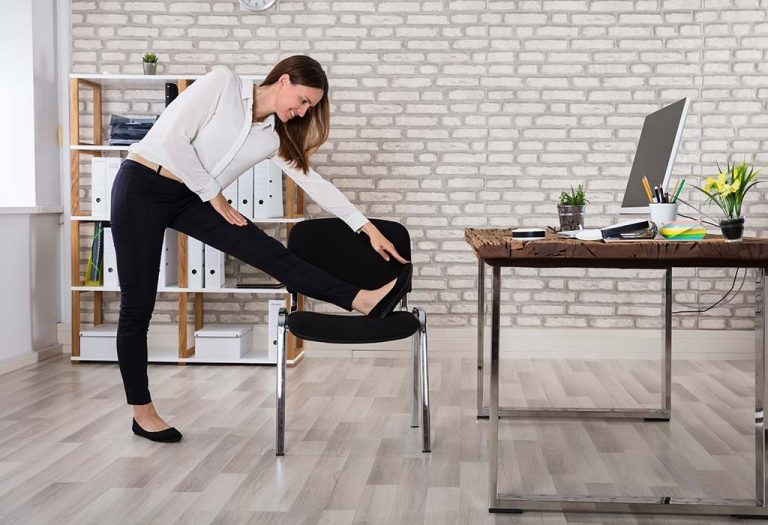 How to DIY an Office Gym Using Office Objects