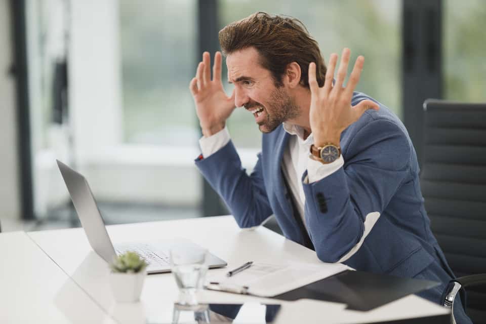 Man at Video Call - Stress