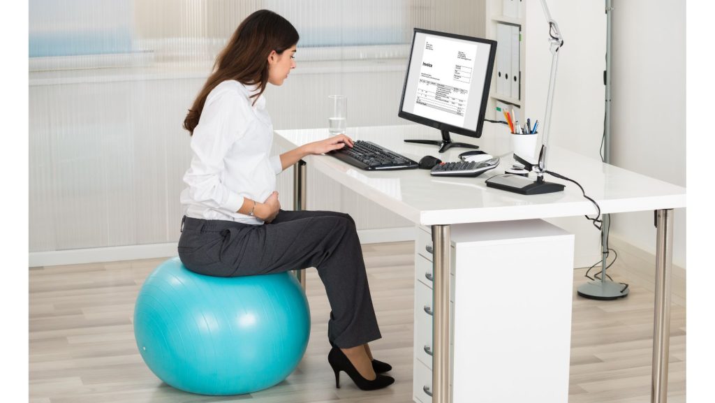 Tips for Staying Active at Work - Exercise Ball